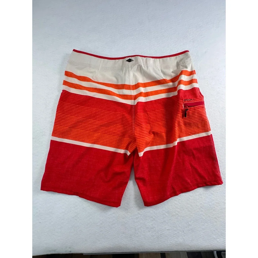 O'Niell NEW Hyperfreak Heist‎ Red Striped Board Shorts Mens 38 15106108-R38